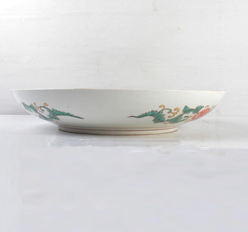 伊万里焼　古伊万里　錦手南蛮人黒船文　大皿　飾皿　D　R4863C