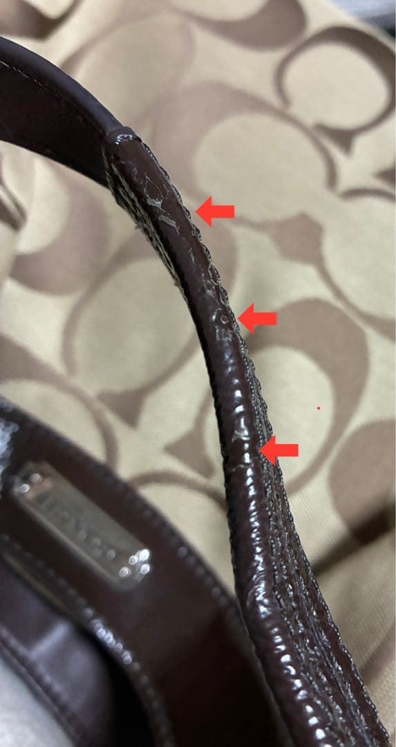 ひまわり❤︎プロフお読みください COACHロゴプリント ショルダーバッグ