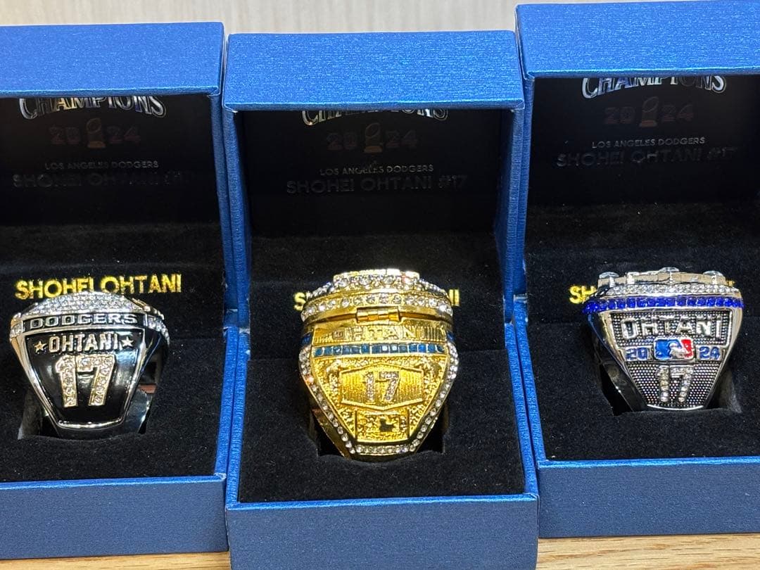 ⭐️非売品リング 特別構成セット⭐️ 大谷翔平 2024WS制覇 記念リング3種類
