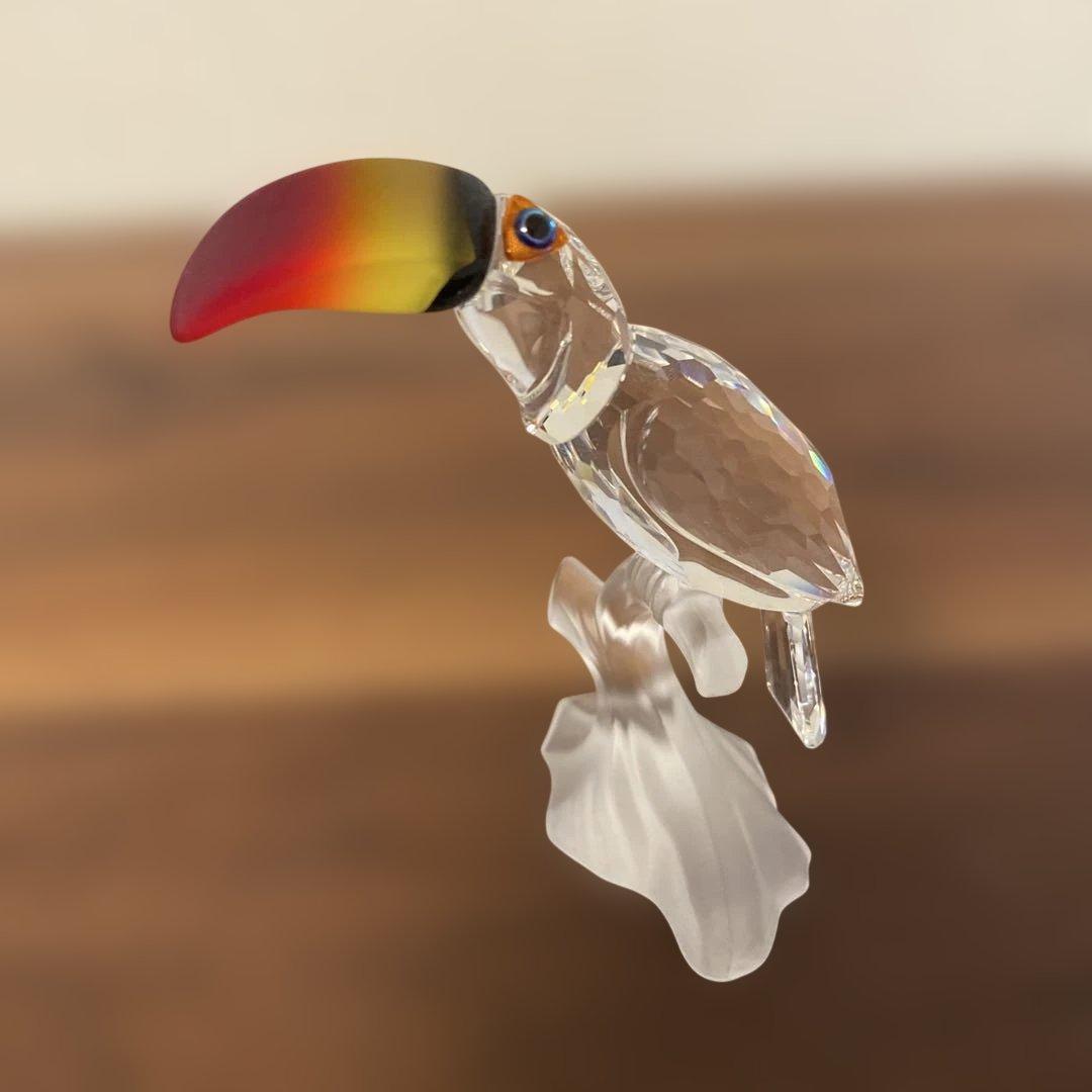 スワロフスキー置物　鳥　オオハシ