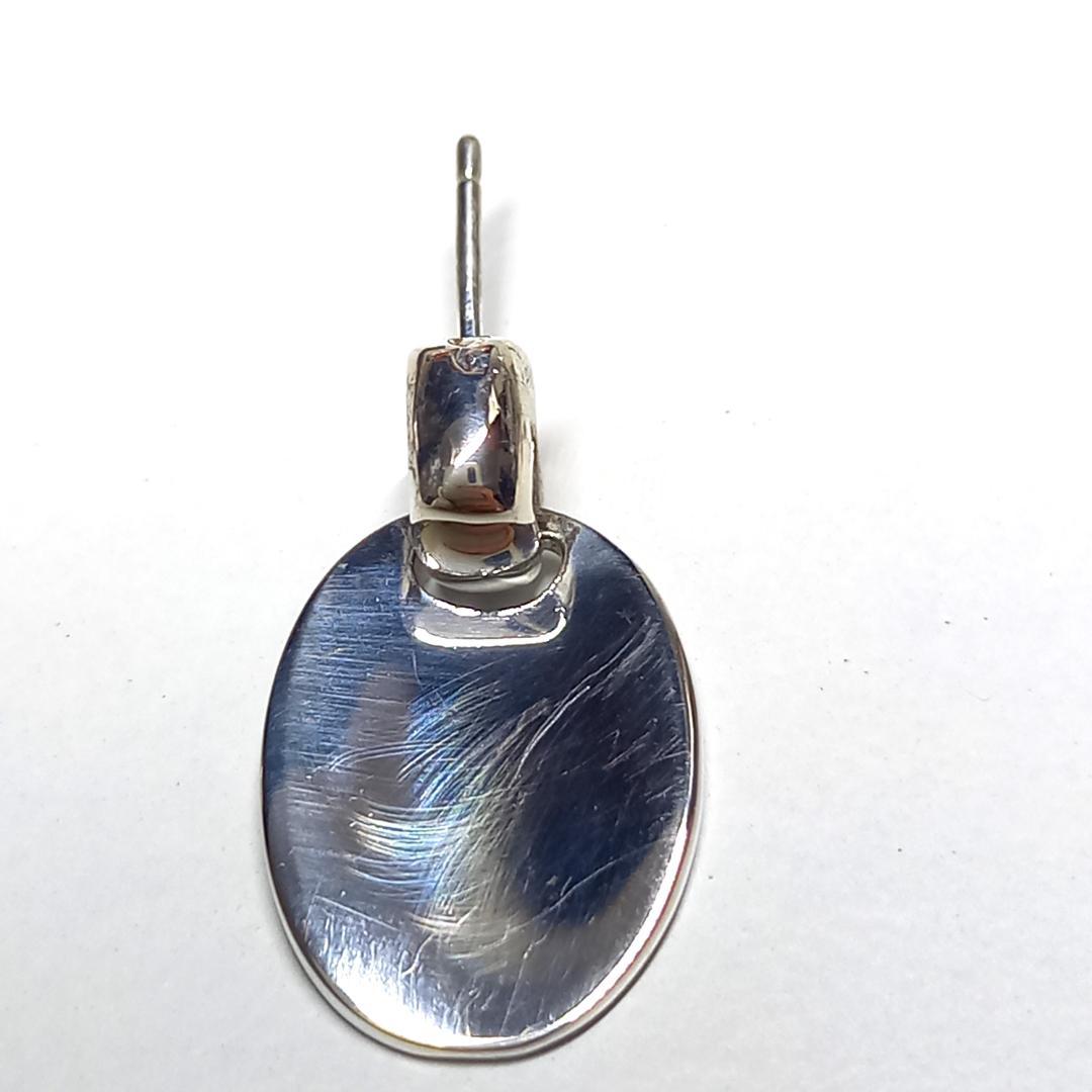 新品仕上げ シャネル ピアス オーバル スイング シルバー 925 片耳 片方