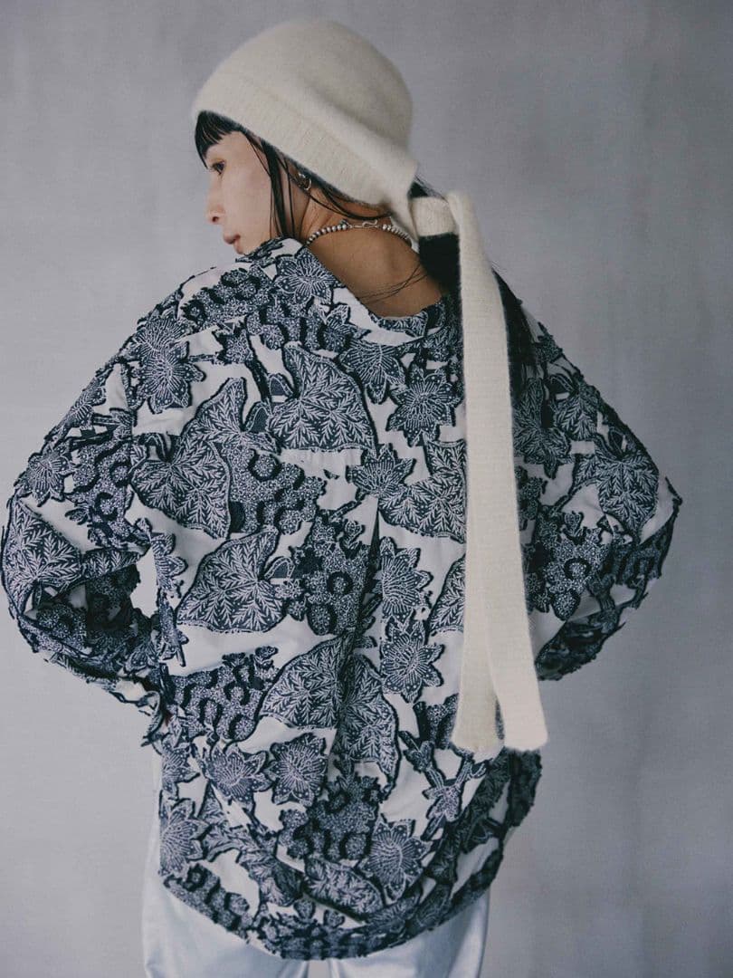 トップス Ameri UND BOTANICAL JACQUARD BLOUSE