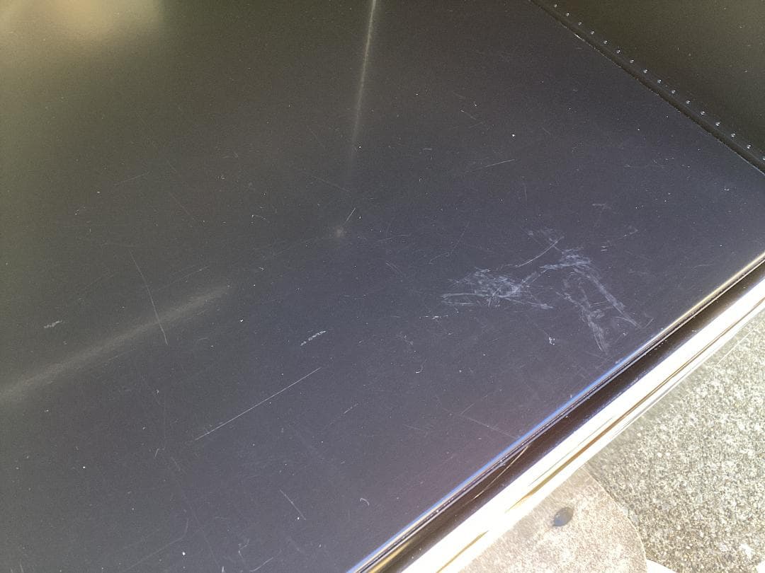 鍵付き　USMハラー キャビネット 1列5段　ブラック系　ガラス　引き出し