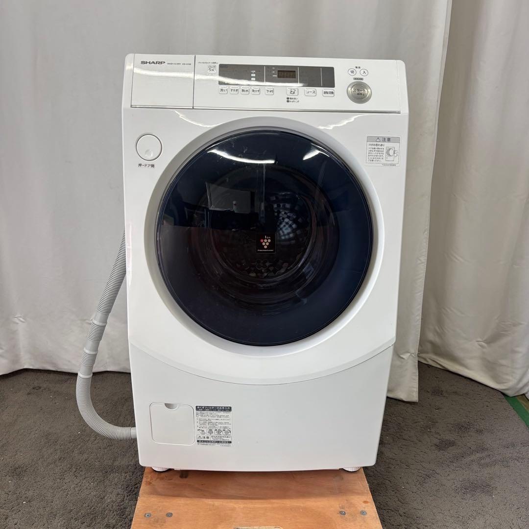 ★942　ドラム式洗濯機　SHARP　10キロ　右開　安い　綺麗　設置無料　中古