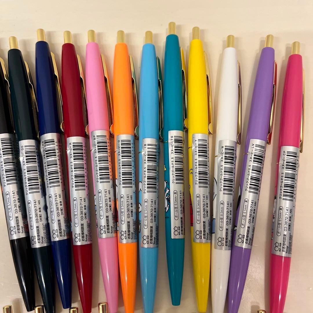 スヌーピー BIC クリック ゴールド ボールペン コンプリート 22本