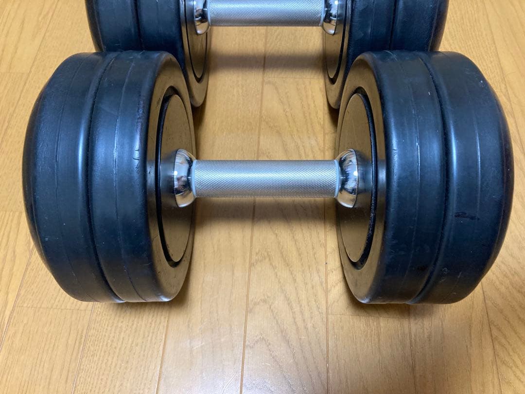 ②ivanko ジム用ラバーダンベル24kg　ゴールドジム アイロテック