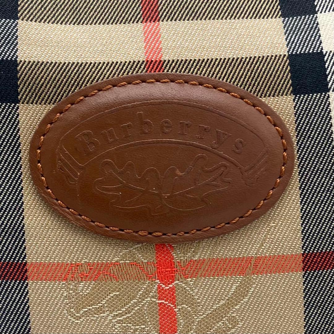 希少 バーバリー 月桂樹 ショルダーバッグ ノバチェック シャドーホース バケツ