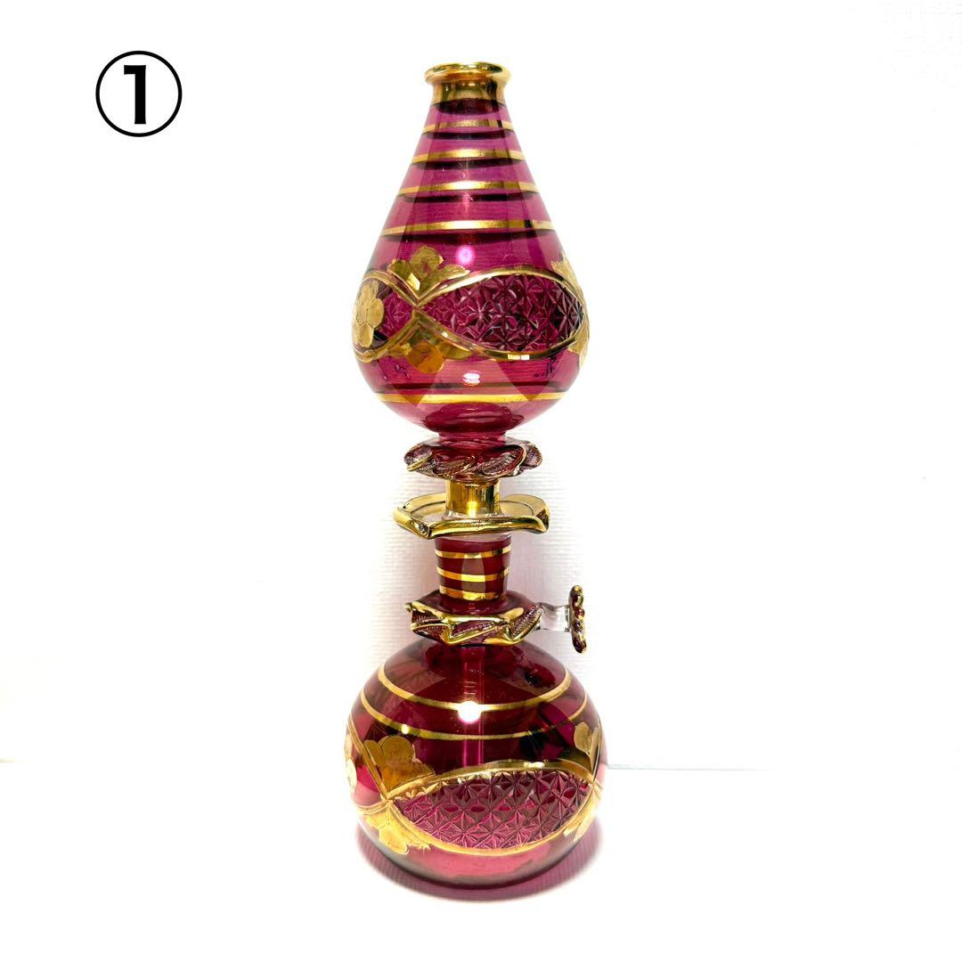 エジプト　香水瓶　アートガラス　アトマイザー　9個セット