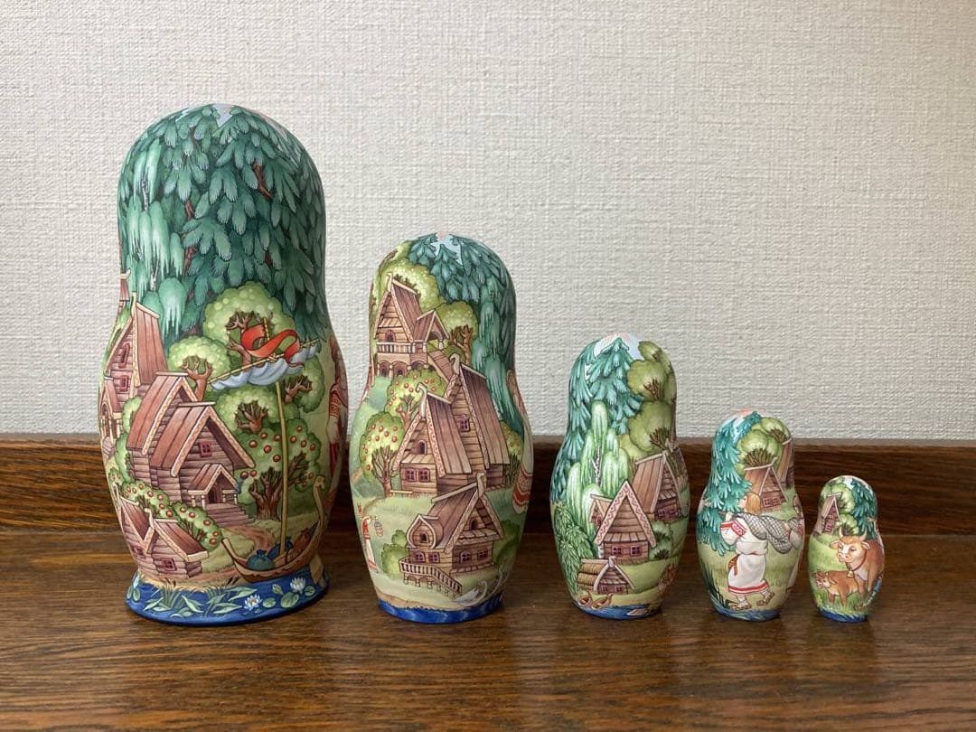 ロシア雑貨☆イコン マトリョーシカ民話(5P)コブロフ工房