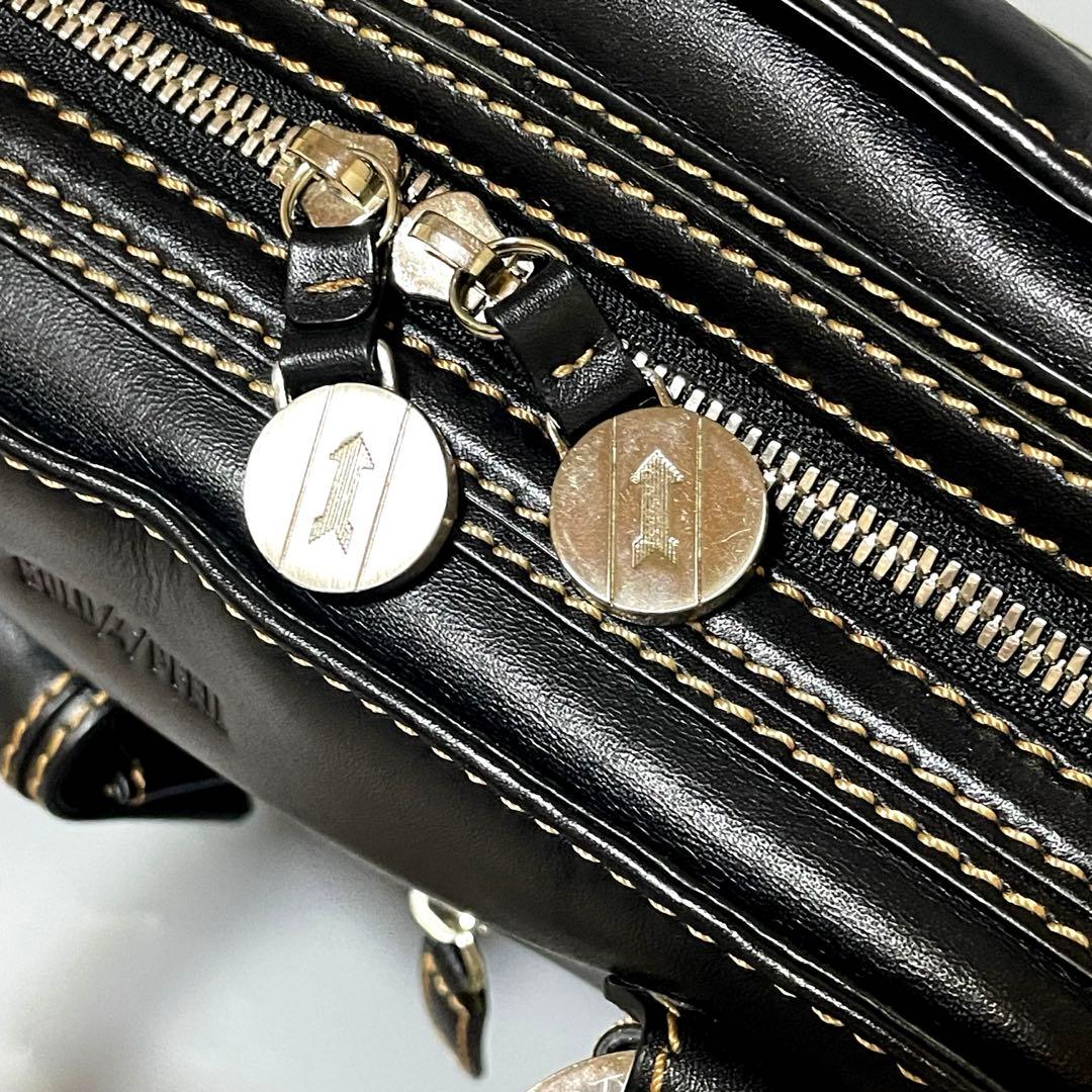 GOLD PFEIL ゴールドファイル レザー ビジネスバッグ 黒 使用感少な目