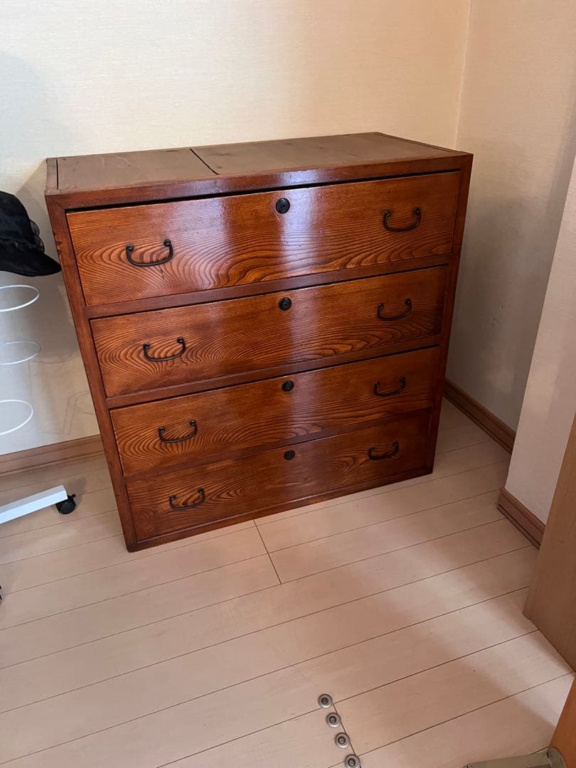 669木製伝統的和風箪笥 6引き出し