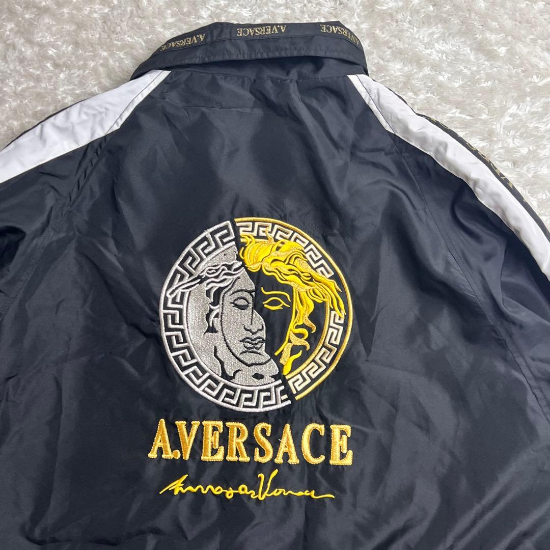 A.VERSACE ヴェルサーチナイロン セットアップ メデューサ 刺繍 上下L