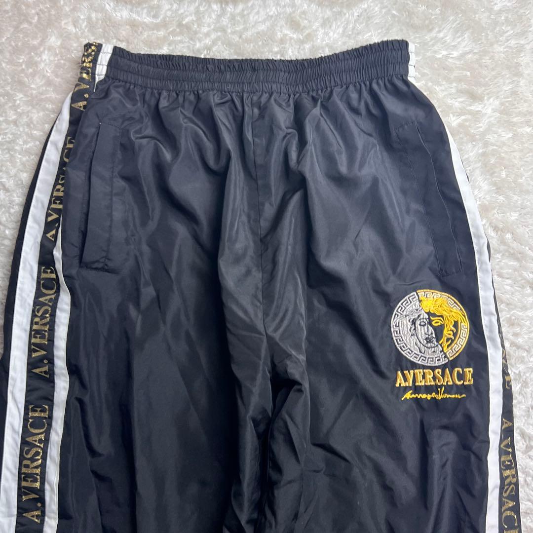 A.VERSACE ヴェルサーチナイロン セットアップ メデューサ 刺繍 上下L