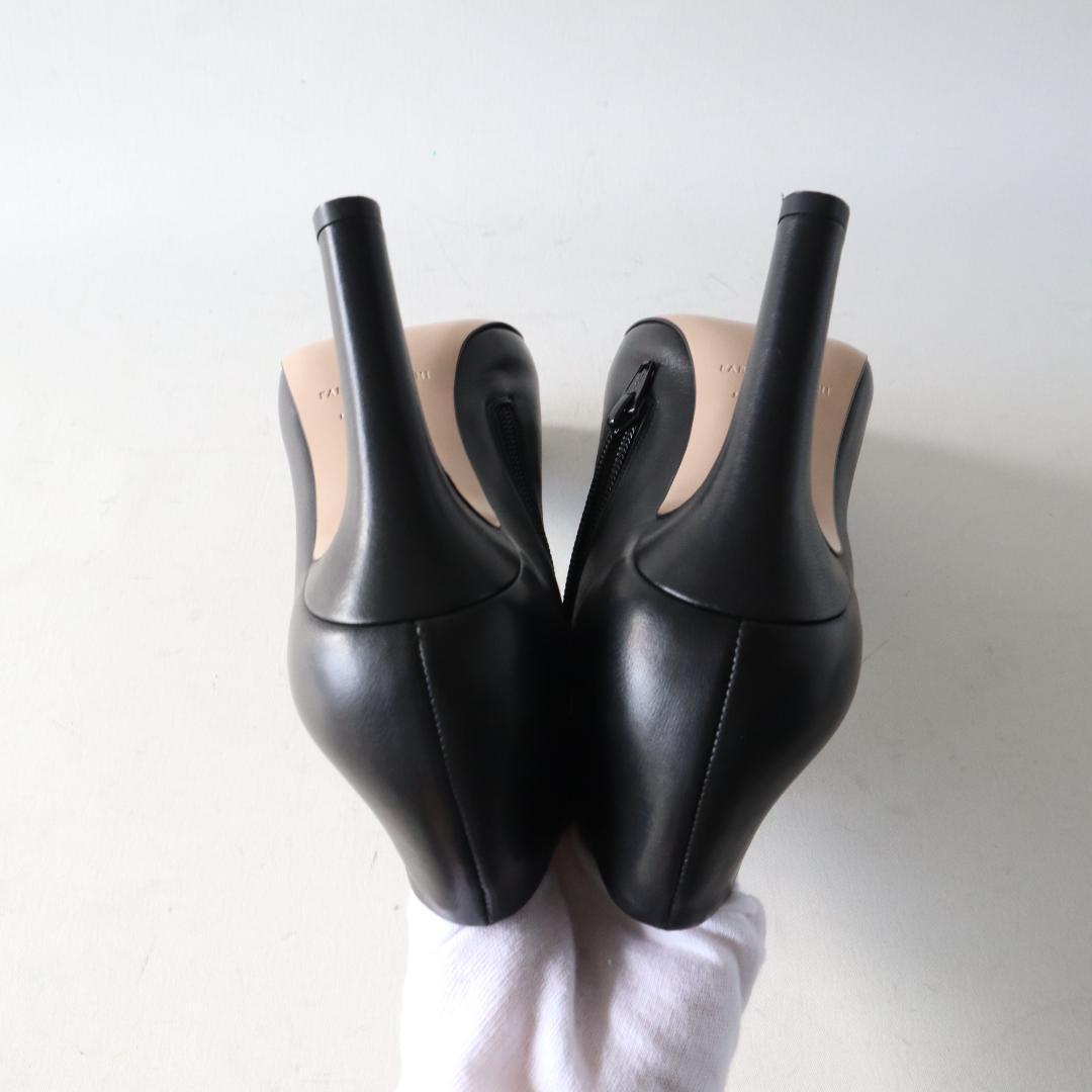 未使用ファビオルスコーニ　サイドジップブーティ黒37 24cm　8.5cmヒール