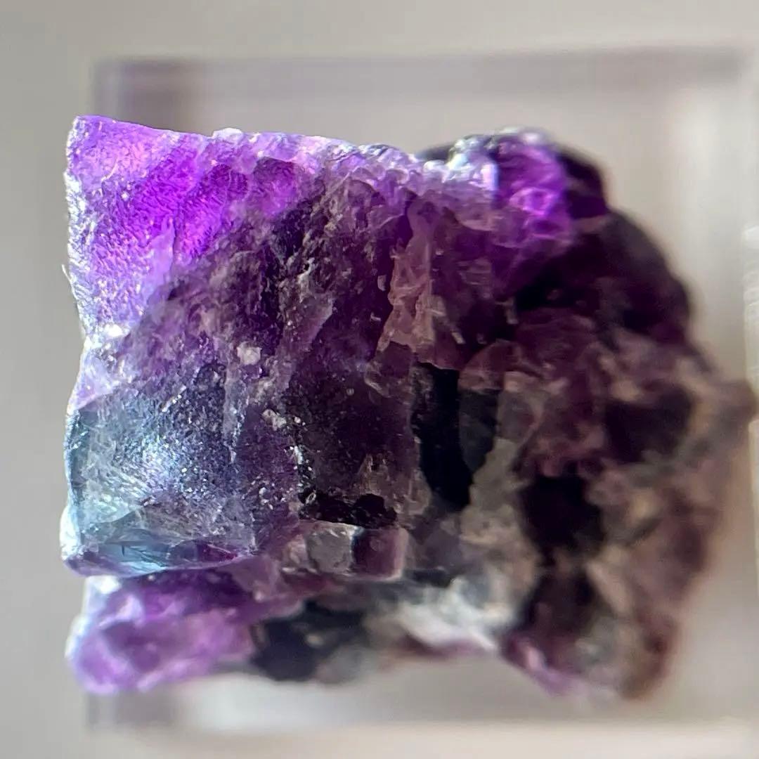 バイカラー フローライト 115.7ct 原石 パープル ブルー 鉱物 天然石