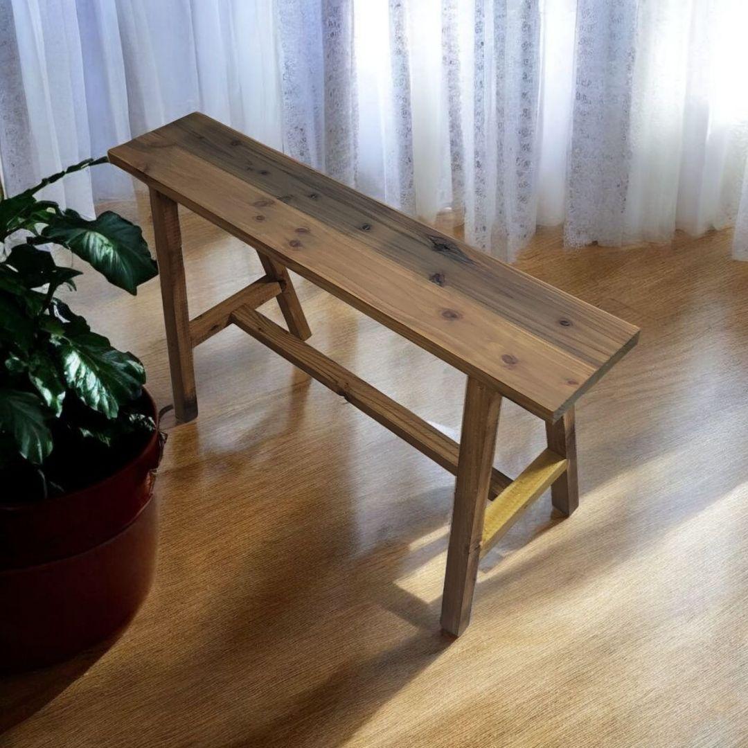 新生活を彩るシンプルな木製/ベンチ/スツールチェア