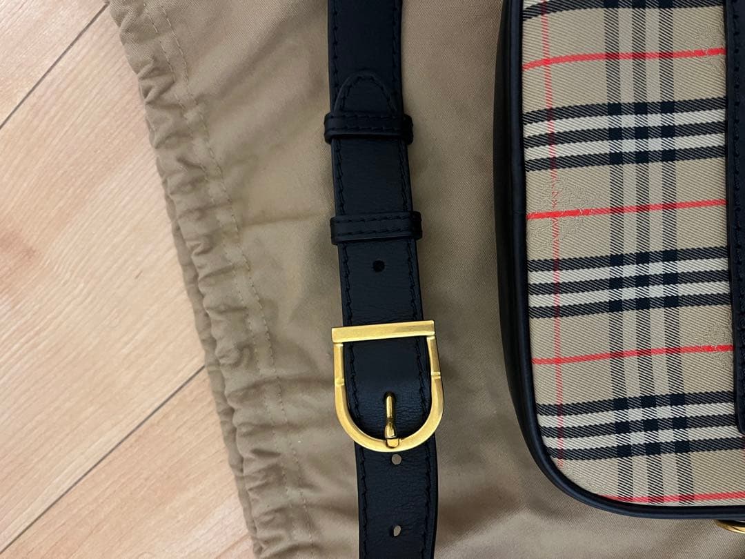 バーバリー BURBERRY ウエストバッグ ベルトポーチ ブラックマルチカラー