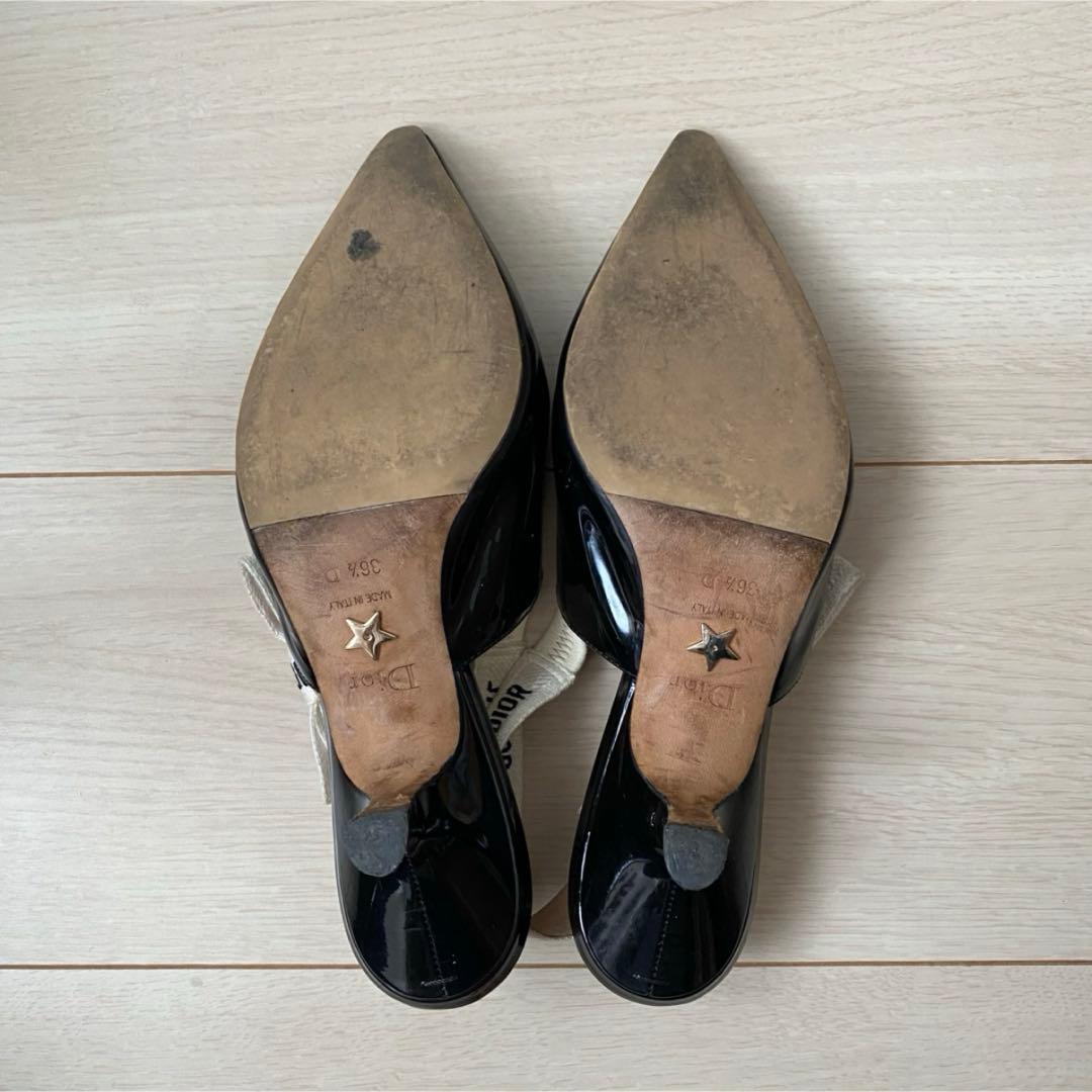 Christian Dior スリングバックパンプス ブラック 36.5