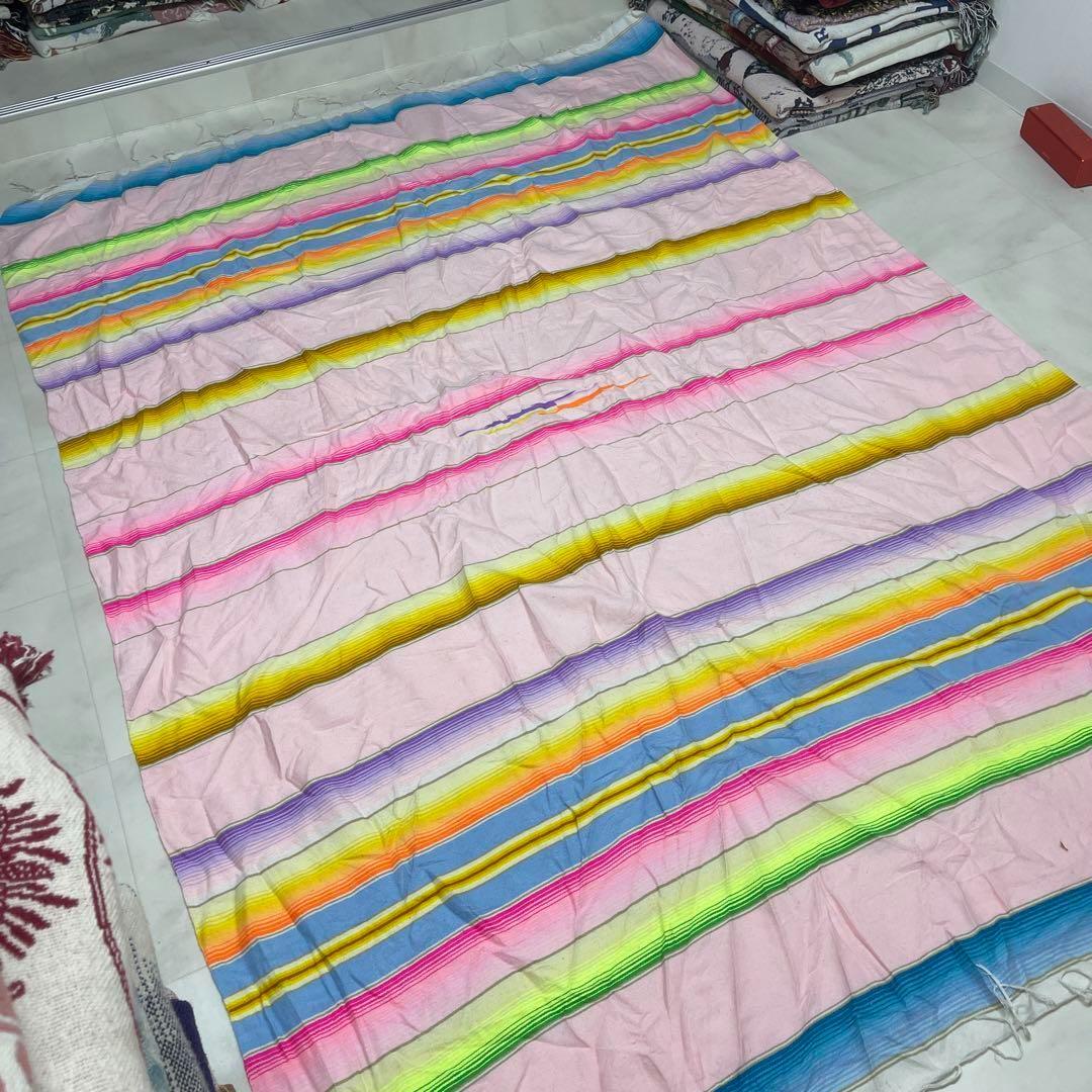 アート　マルチカバー　ソファーカバー　ヴィンテージラグ　233x148