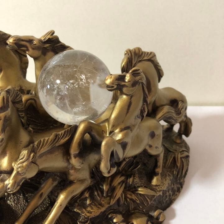 うまくいく　置物　馬　金　2026 午年　ゴールド　A