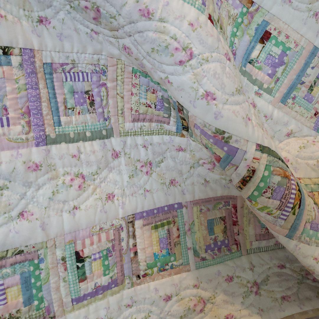 ❣️パッチワークキルト❣️爽やかキルト❣️リバーシブル