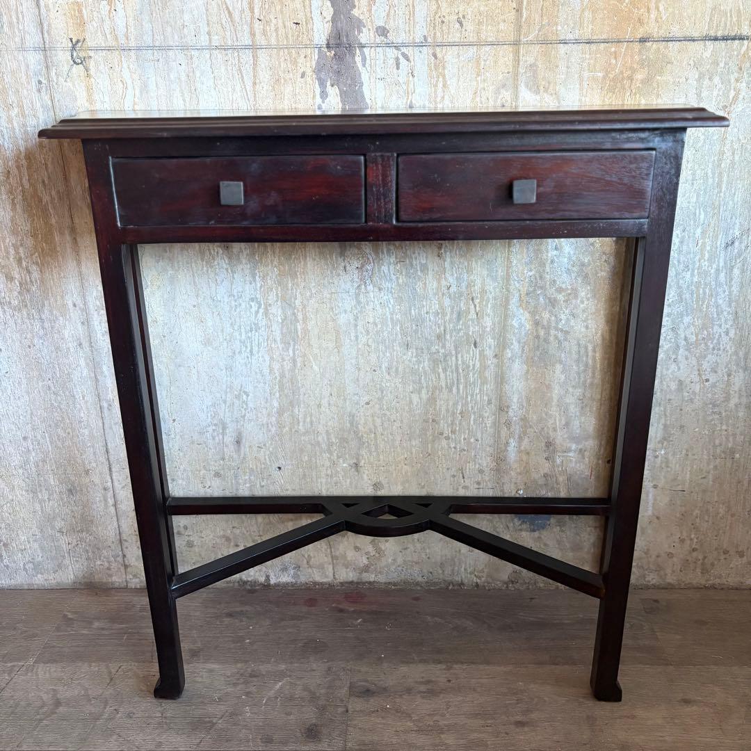 クラシック　コンソールテーブル　無垢材