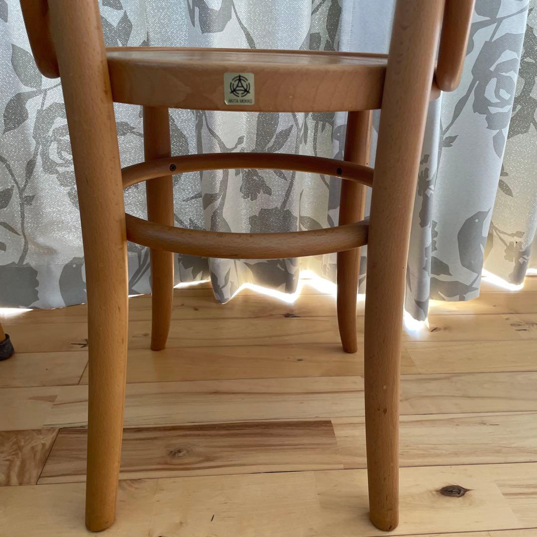 秋田木工 ベントウッドチェア 曲木 椅子 ダイニングチェア　2脚