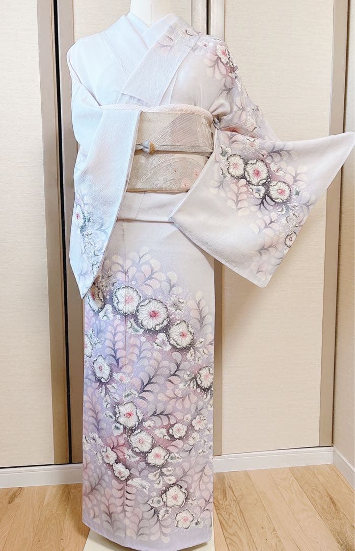 新品　正絹　訪問着　フルセット　裄68 卒業式　入学式　M L