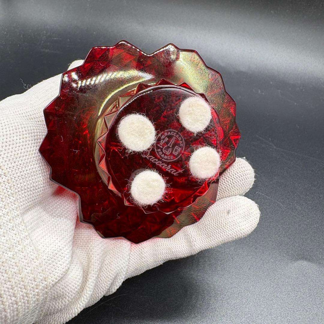 箱付 バカラ クリスマスツリー インテリア クリスタル　レッド　no.166