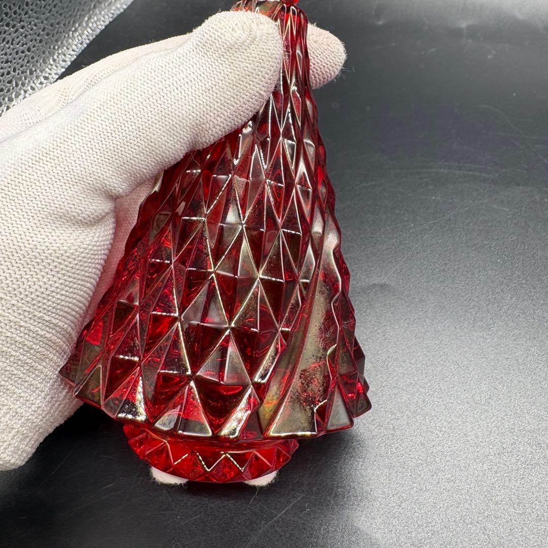 箱付 バカラ クリスマスツリー インテリア クリスタル　レッド　no.166