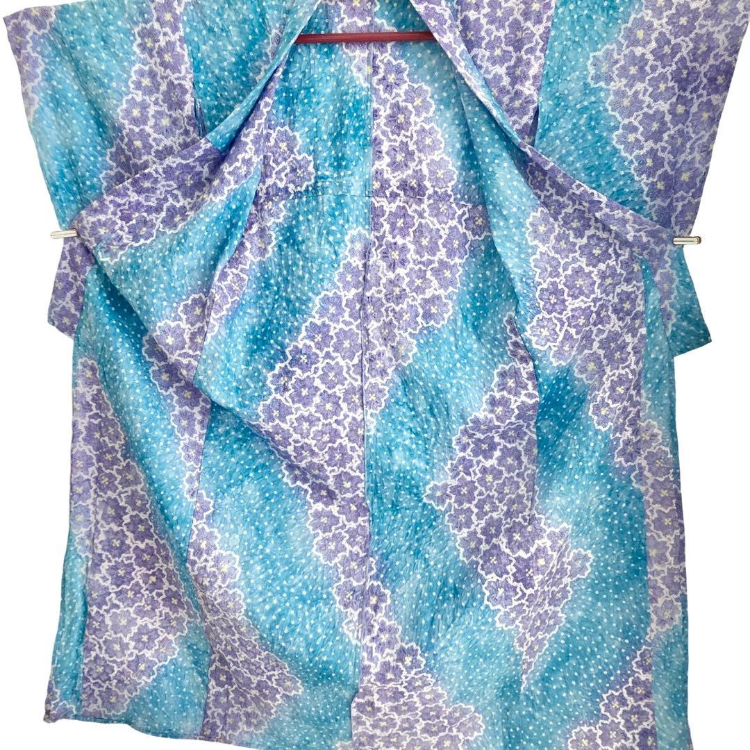 ™️56 身丈161 有松絞り　絞り染め　絞り浴衣　浴衣