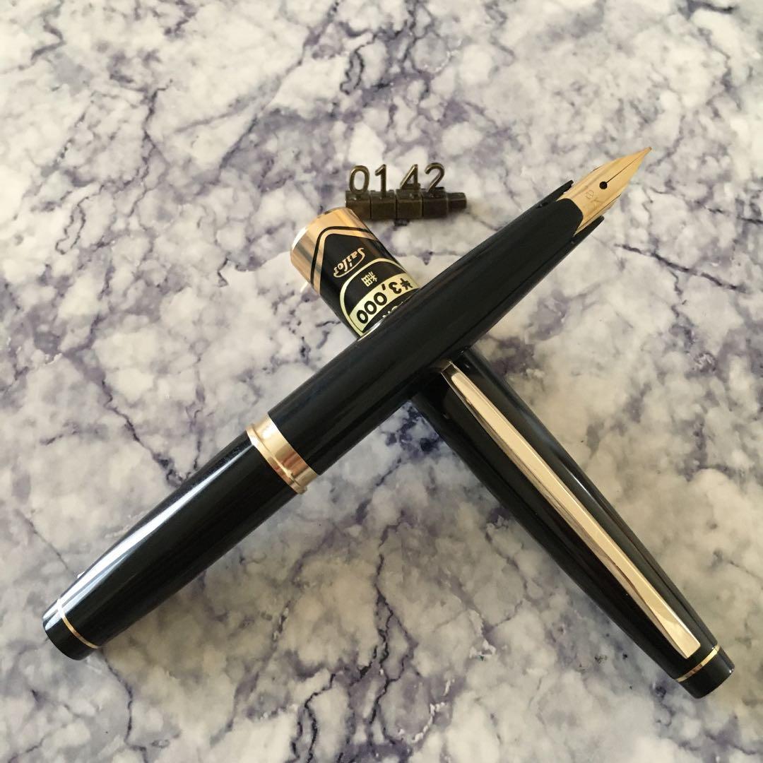 #0142 オーバーホール済み 万年筆 SAILOR ショート18k