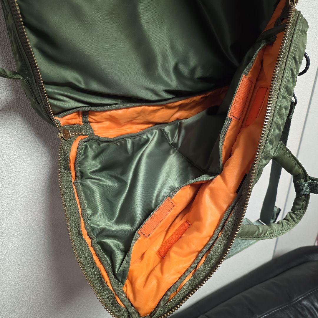 希少PORTER 3way 2層 ショルダー リュック セージグリーン　タンカー