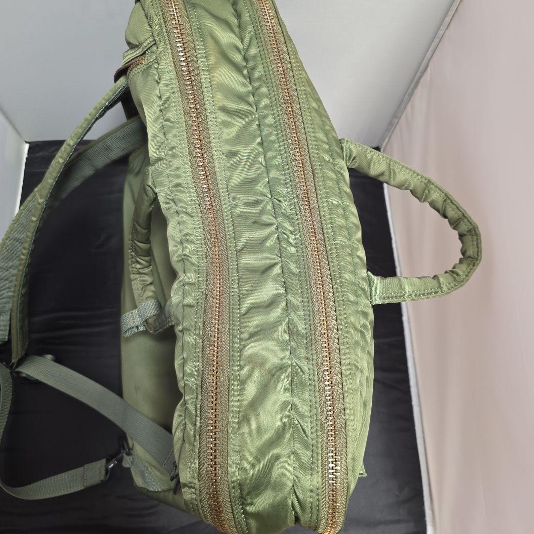 希少PORTER 3way 2層 ショルダー リュック セージグリーン　タンカー