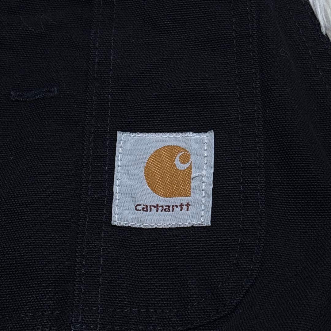 カーハート ダブルニー オーバーオール USA製 ダック地 ワークウェア 黒