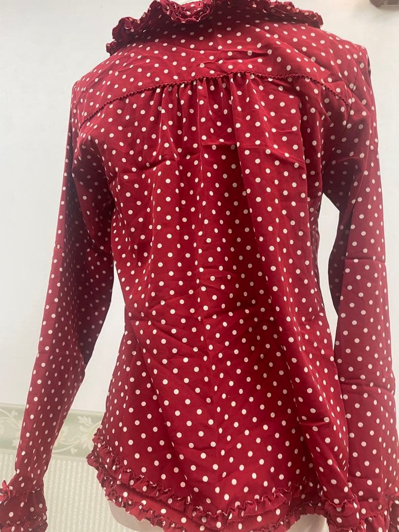 ❣️極美品❣️ピンクハウスドッド柄 ピンタック ピコフリル❣️春のお出かけに