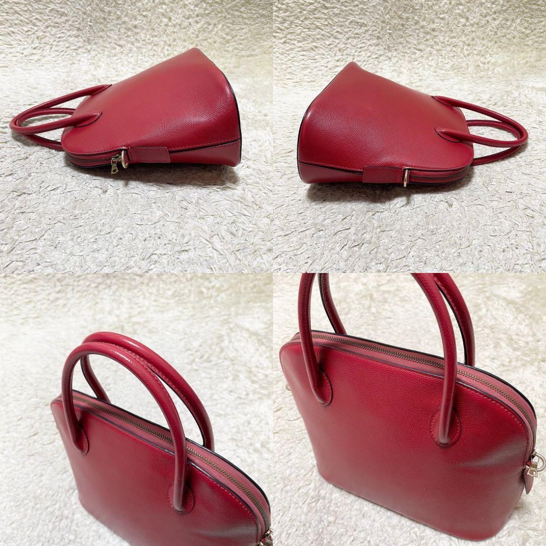 【良品】セリーヌ　2way ハンドバッグ　ボリードブガッティ　レザー　赤