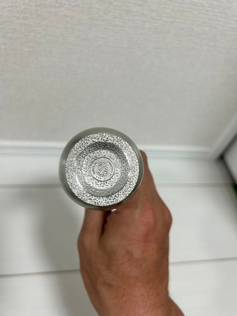 シルバーアルミニウム花瓶 スリム型