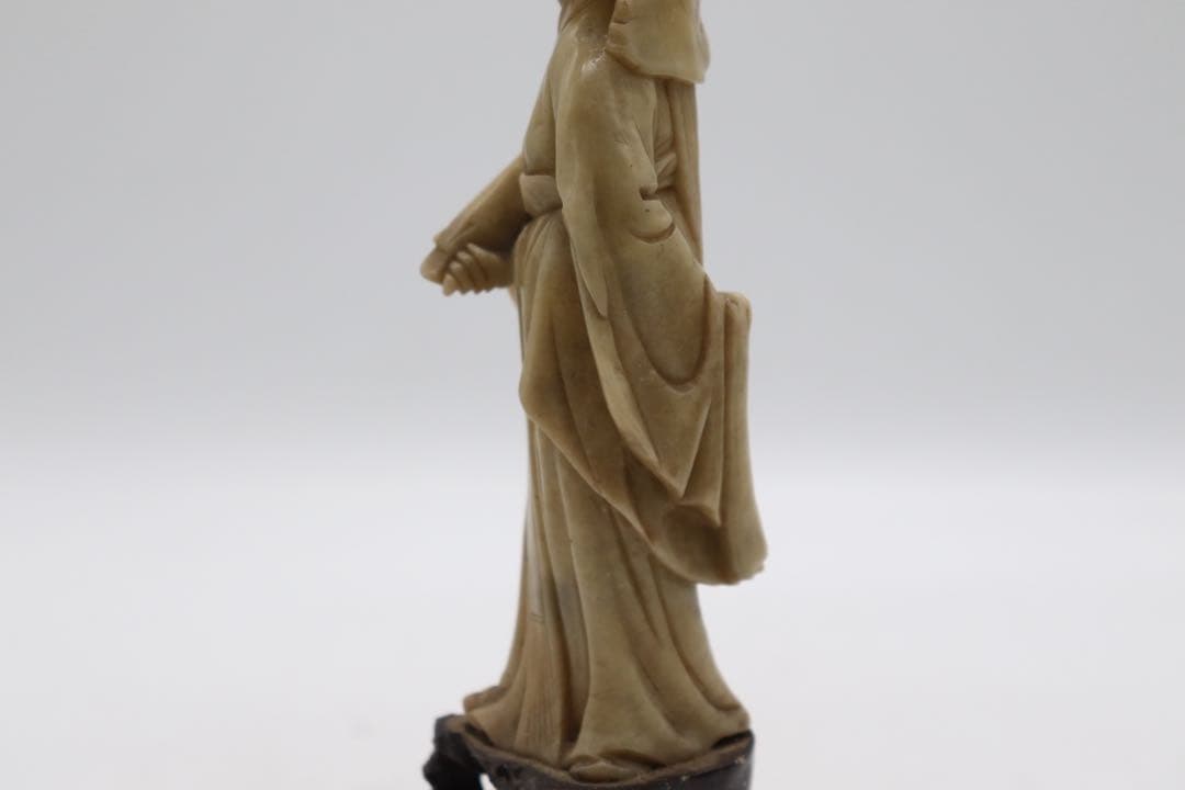 中国　寿山石製　仙女　置物　送料込み250731