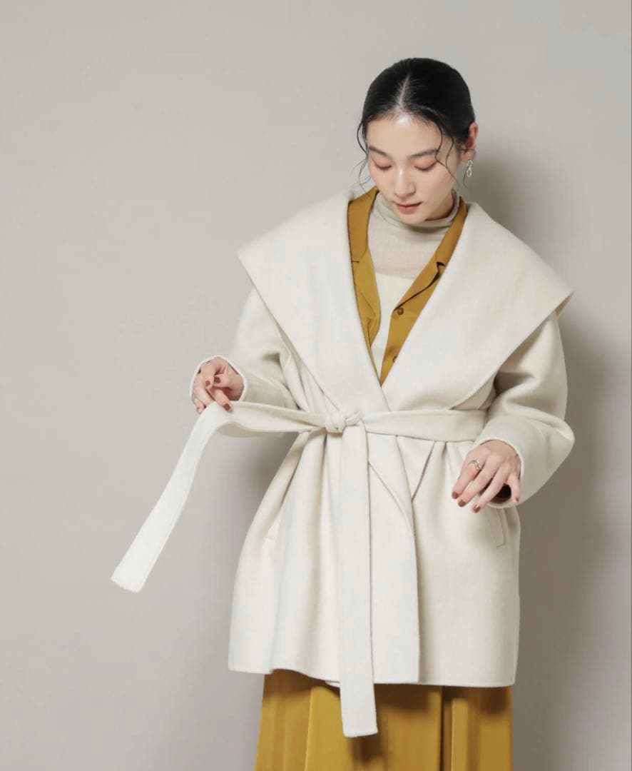 SUPER110blend リバーショールミディコート