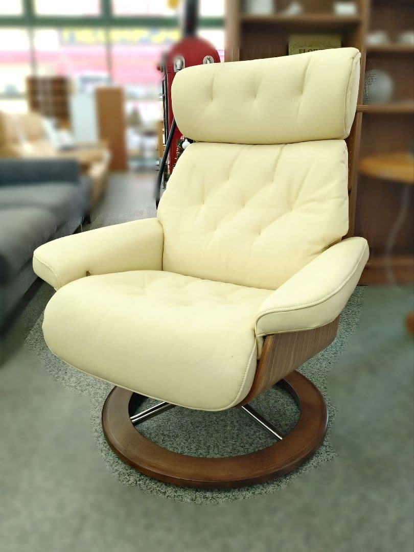 リクライニングチェア オリオ オットマン付き 本体360度回転