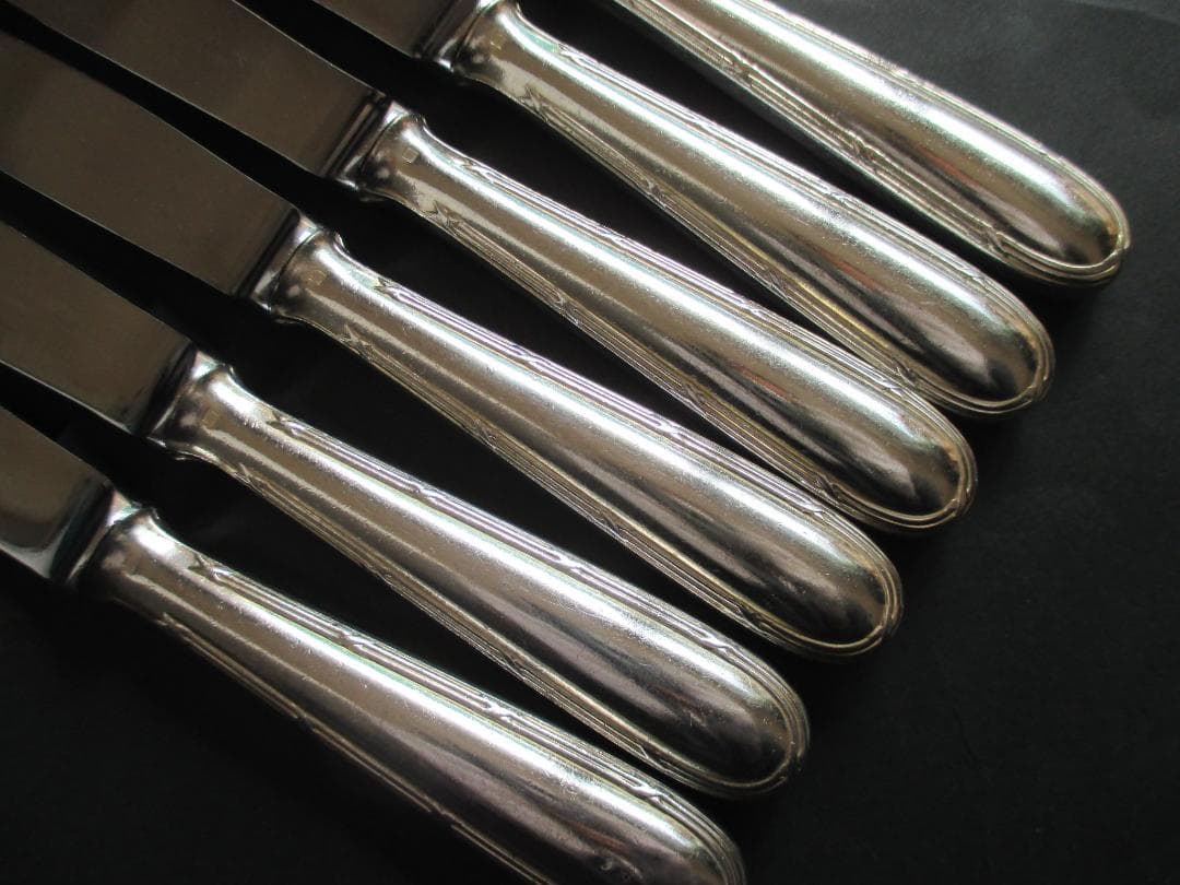 ☆仏蘭西銀器クリストフルシルバー　ディナーナイフ6本　クリストフルホテル仕様