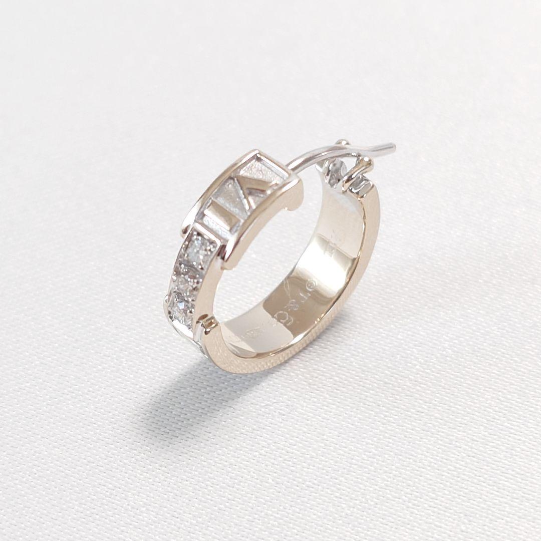 【新品仕上げ済】ティファニー アトラス ダイヤ フープ ピアス 片耳用 5849