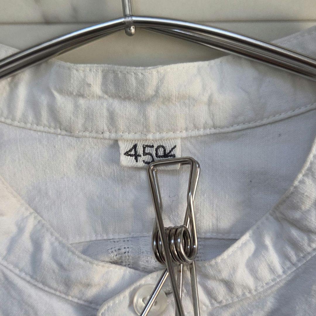 現行45R インドカラミレースのビッグーグーシャツ 2 白 R刺繍 日本