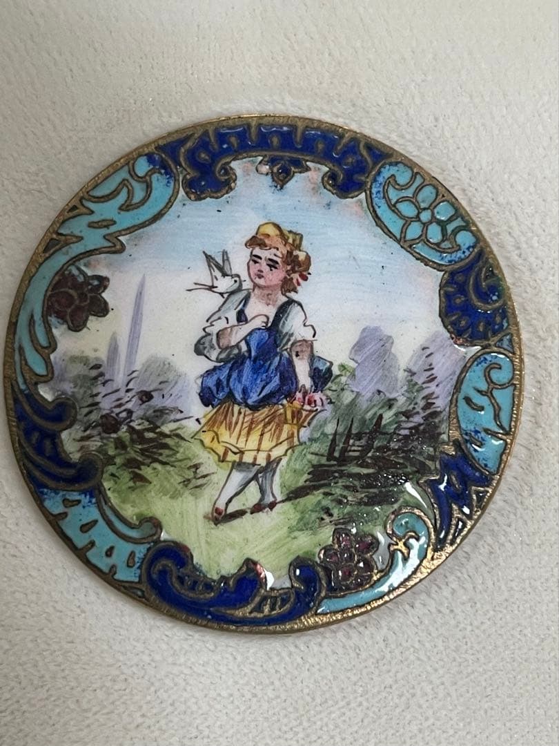 たかまま様　⬇️【希少】アンティーク エナメル手書き　ボタン