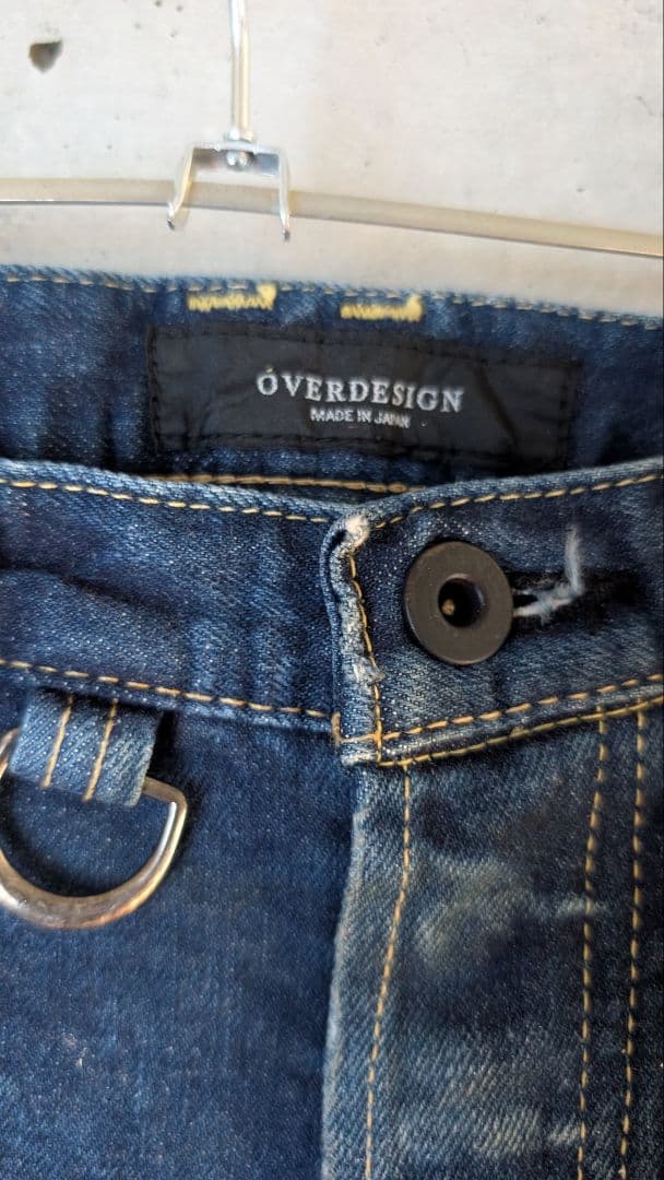 32インチ OVERDESIGN ダメージ スキニー デニム オーバーデザイン
