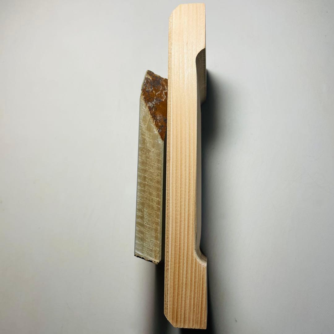 天然砥石　中山合砥　幽霊カラス　極上　530g