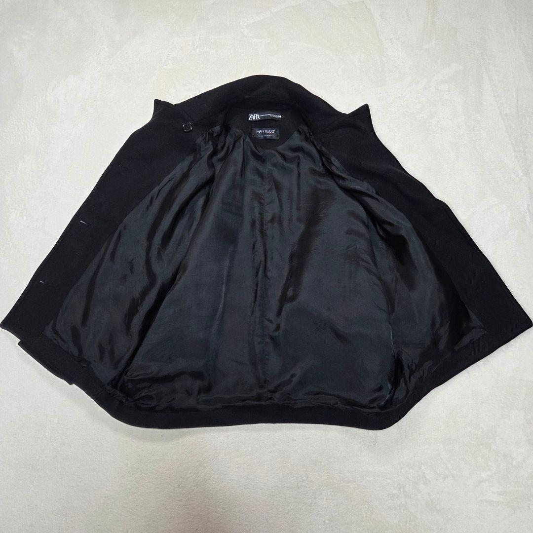 ZARA×MANTECO ウールブレンドオーバーサイズコート XXS ブラック