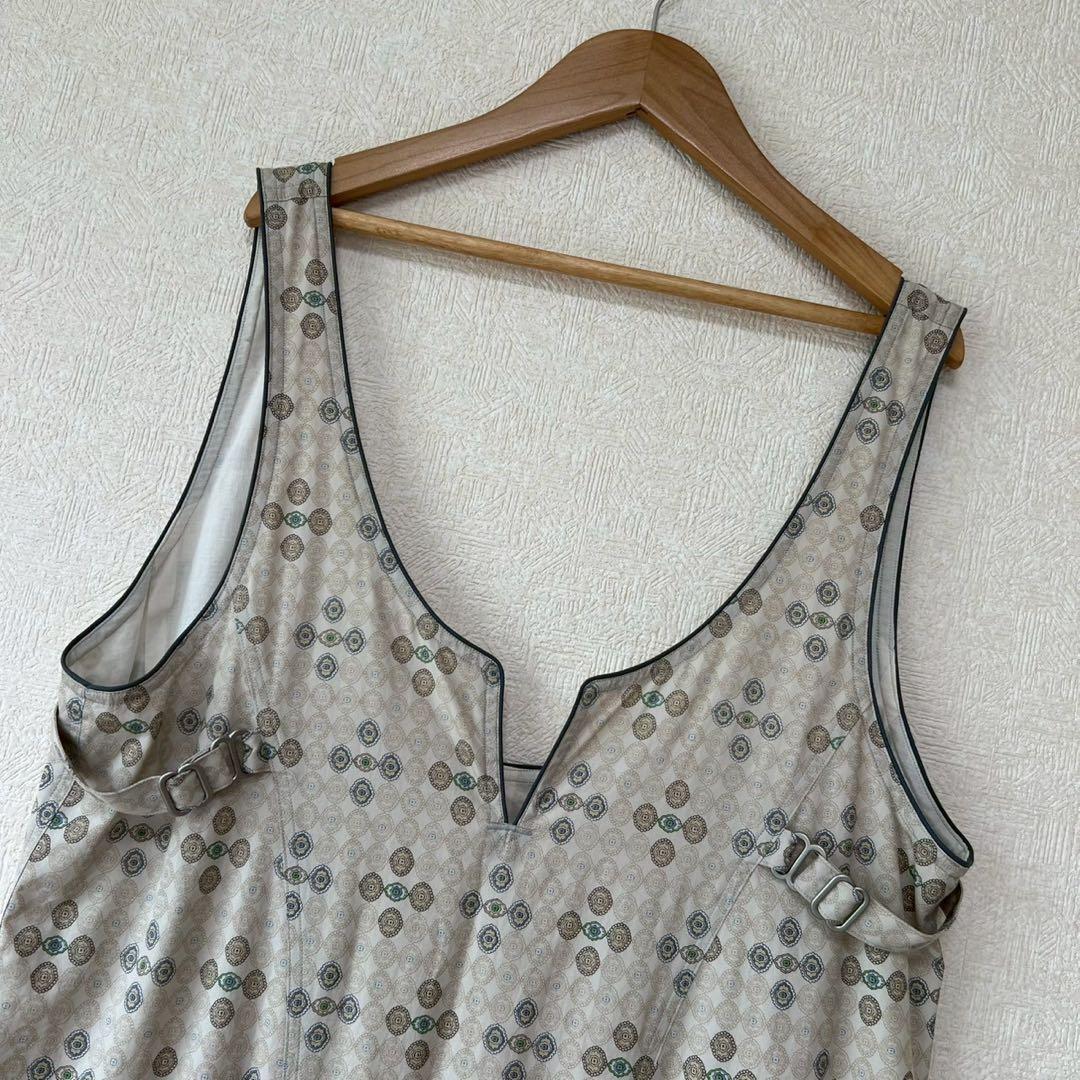 JUN MIKAMI 23SS ノースリーブプリントワンピース ベージュ