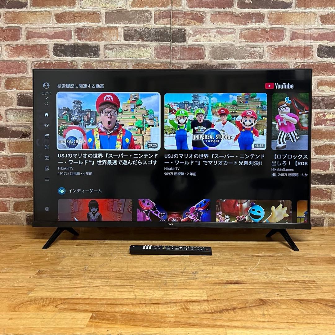 TCL 40V型 液晶テレビ Android TV 40S5200B 動画アプリ